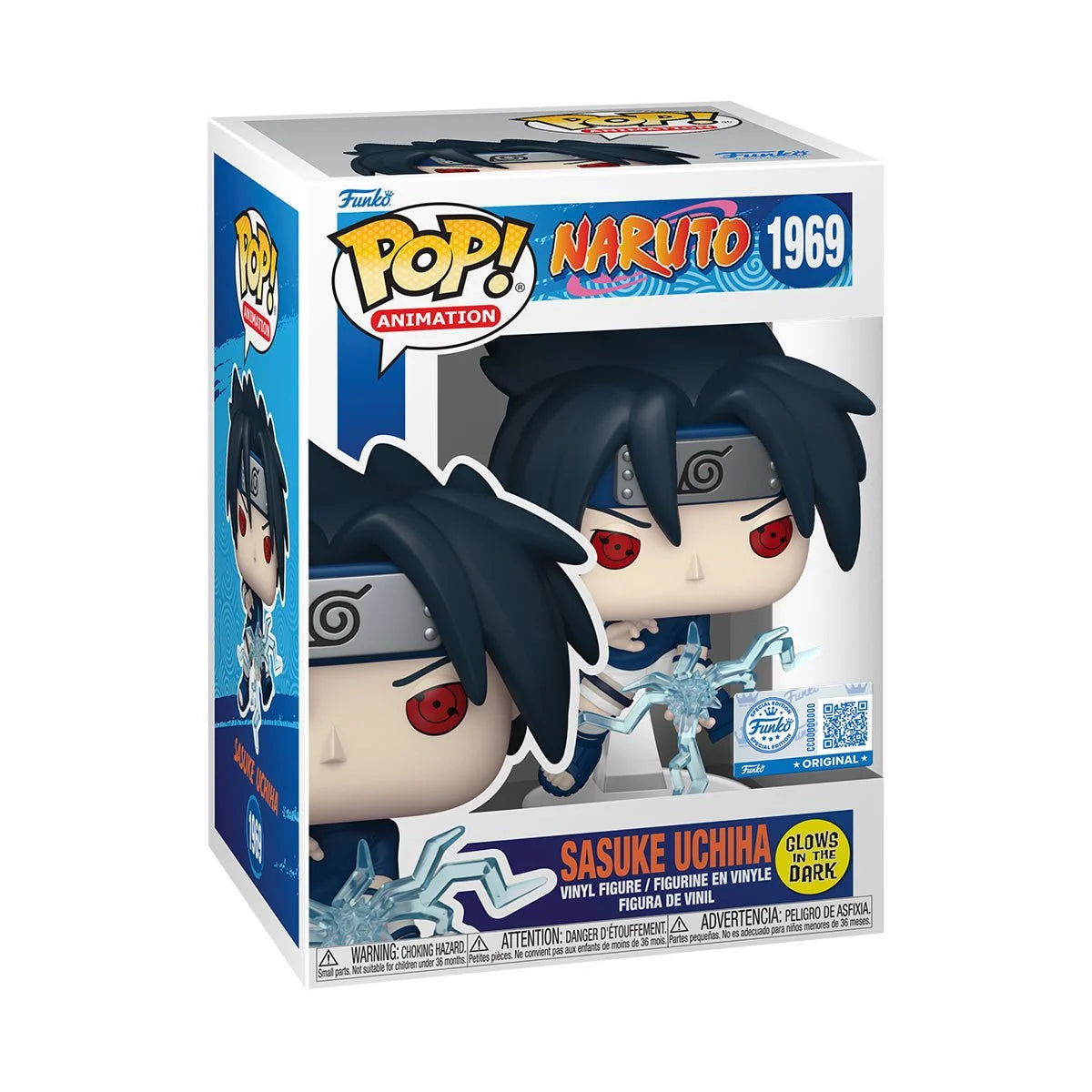 Naruto: Sasuke Uchiha Chidori Glow in the Dark EE Exclusive Vinyl Figure #1969