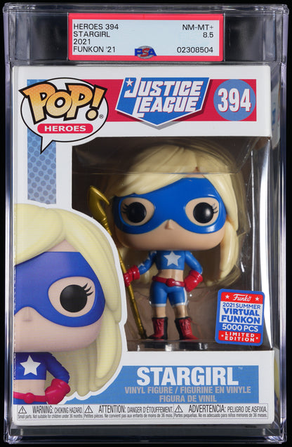 Funko Pop! PSA Graded DC Super Heroes: Stargirl (2021 FunKon) PSA Graded 8.5 NM-MT+ Vinyl Figure #394 Cert #02308504
