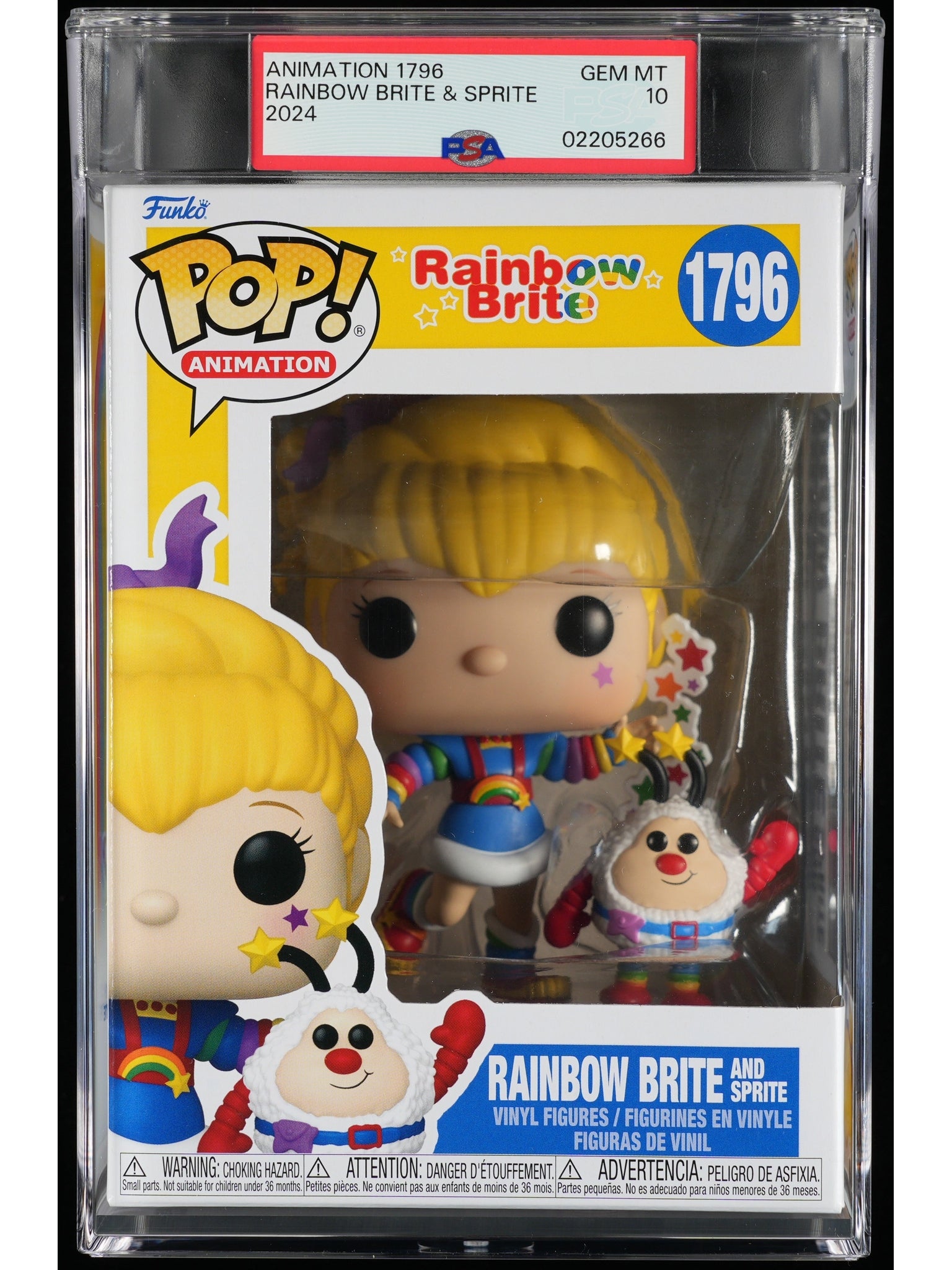 Funko Pop! Rainbow Brite: Rainbow Brite & Sprite PSA Graded Vinyl Figure #1796 Cert #02205266