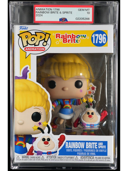 Funko Pop! Rainbow Brite: Rainbow Brite & Sprite PSA Graded Vinyl Figure #1796 Cert #02205266