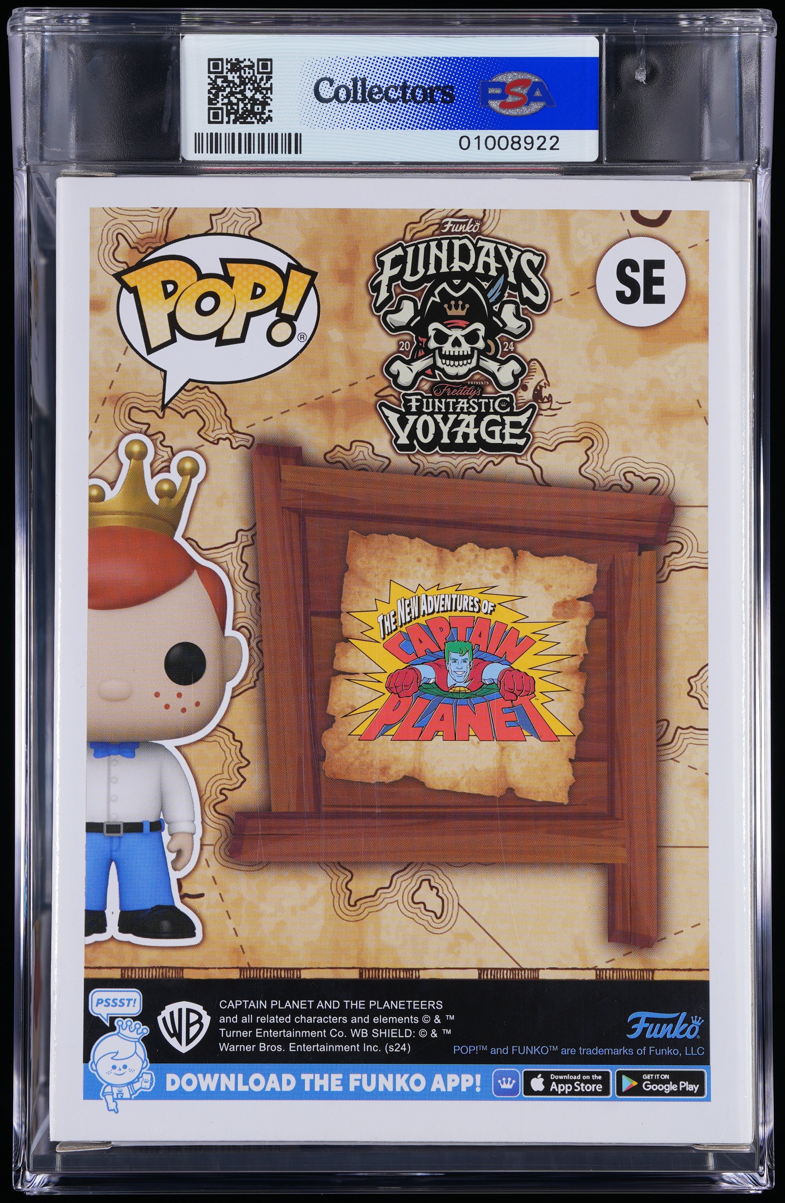 Funko Pop! PSA Graded Freddy Funko: Freddy as Captain Planet (2024 Funko Fundays) PSA Graded 8.5 NM-MT+ Vinyl Figure #SE Cert #01008922