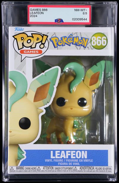 Funko Pop! PSA Graded Pokemon: Leafeon PSA Graded 8.5 NM-MT+ Vinyl Figure #866 Cert #02009544