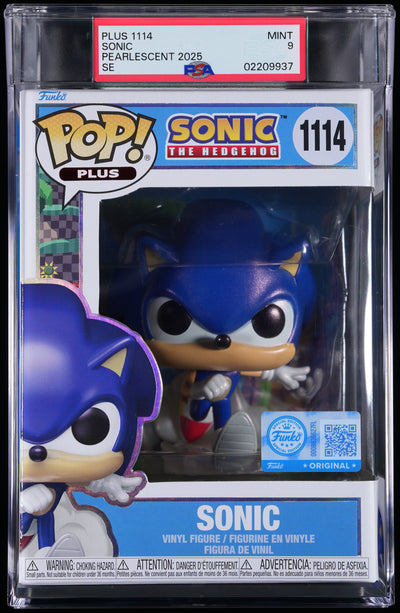 Funko Pop! PSA Graded Sonic the Hedgehog: Sonic PSA Graded 9 MINT Vinyl Figure #1114 Cert #02209937