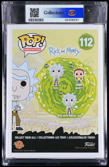 Funko Pop! PSA Graded Rick & Morty: Rick PSA Graded 10 GEM MINT Vinyl Figure #112 Cert #02208297