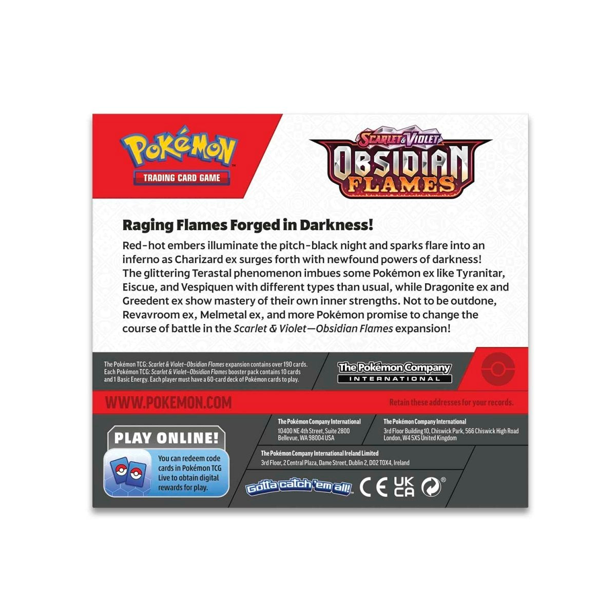 Pokémon TCG: Scarlet & Violet - Obsidian Flames Booster Box (36 Packs)