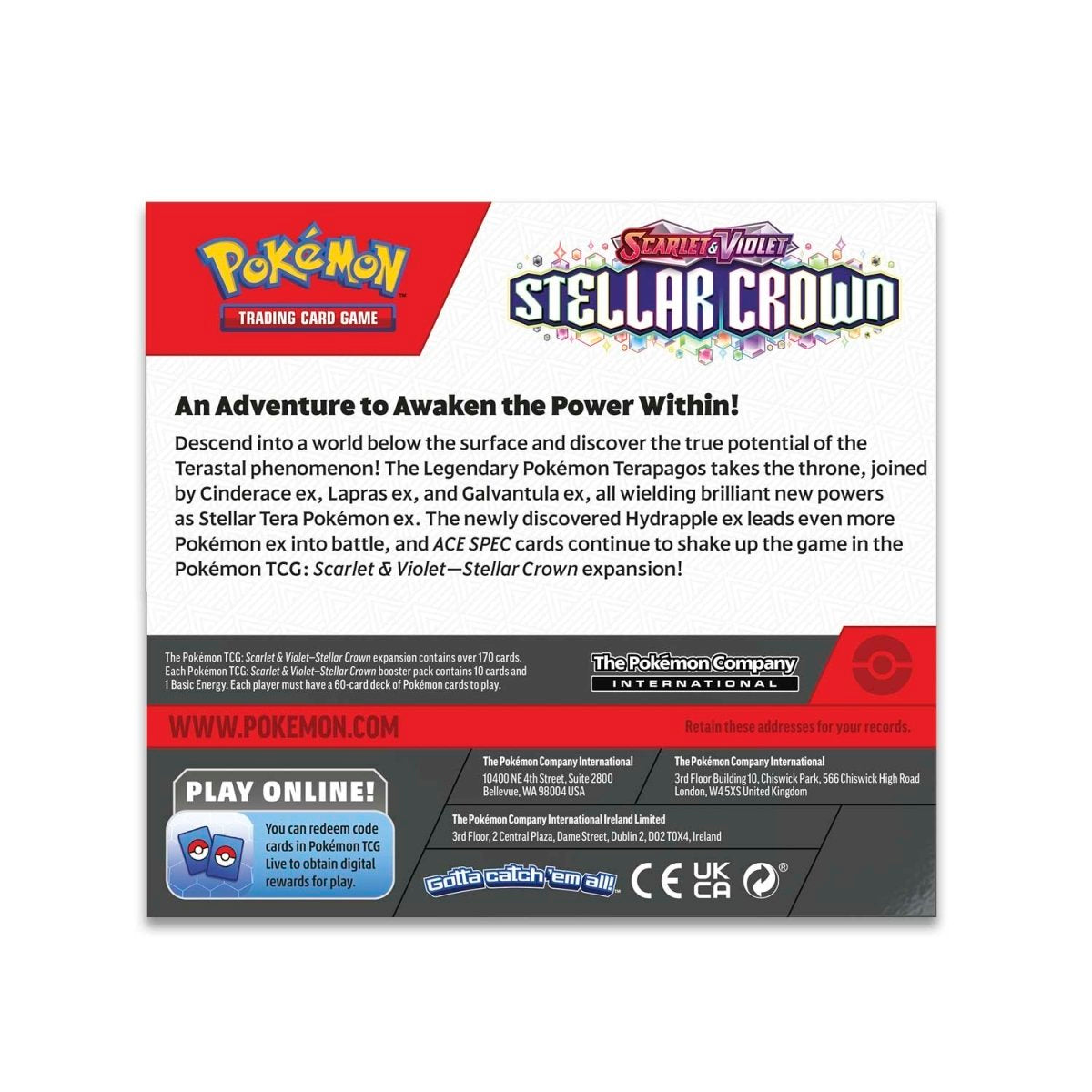 Pokémon TCG: Scarlet & Violet - Stellar Crown Booster Box (36 Packs)