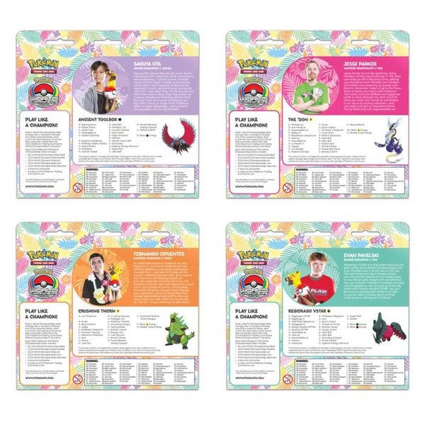 Pokemon TCG: 2024 Honolulu World Championships Deck Display (8 Decks)