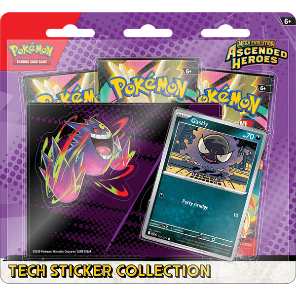Pokemon TCG: Ascended Heroes Gastly and Mega Gengar Tech Sticker Collection Box