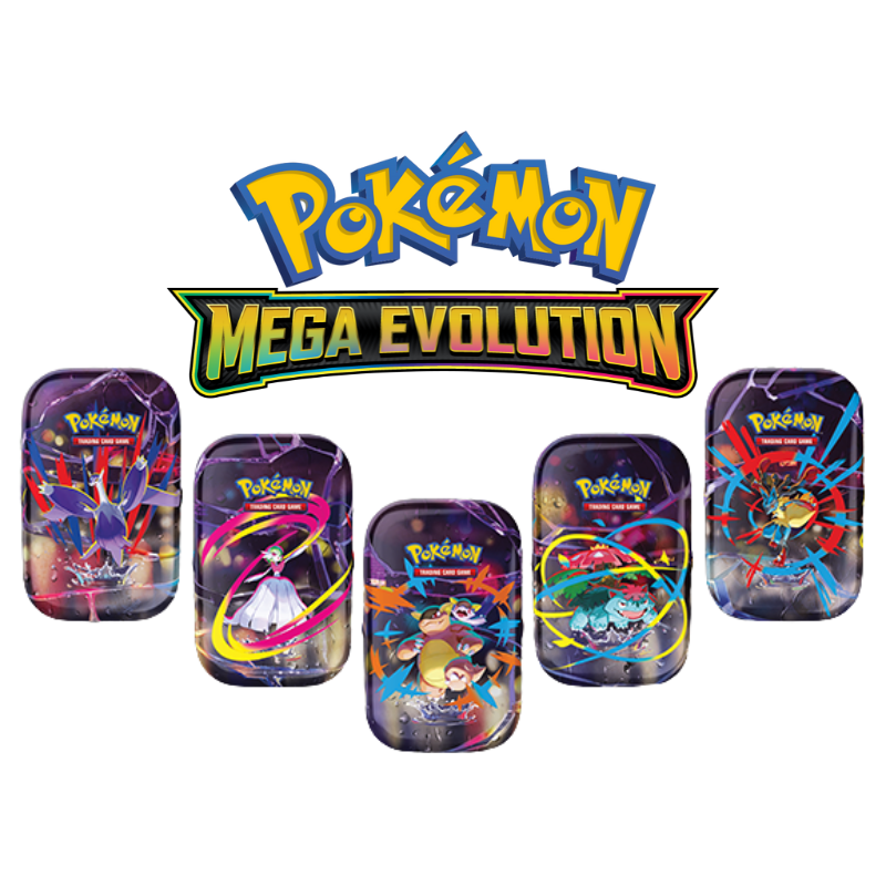 Pokemon TCG: Mega Heroes Mini Tin Display (10 Tins)