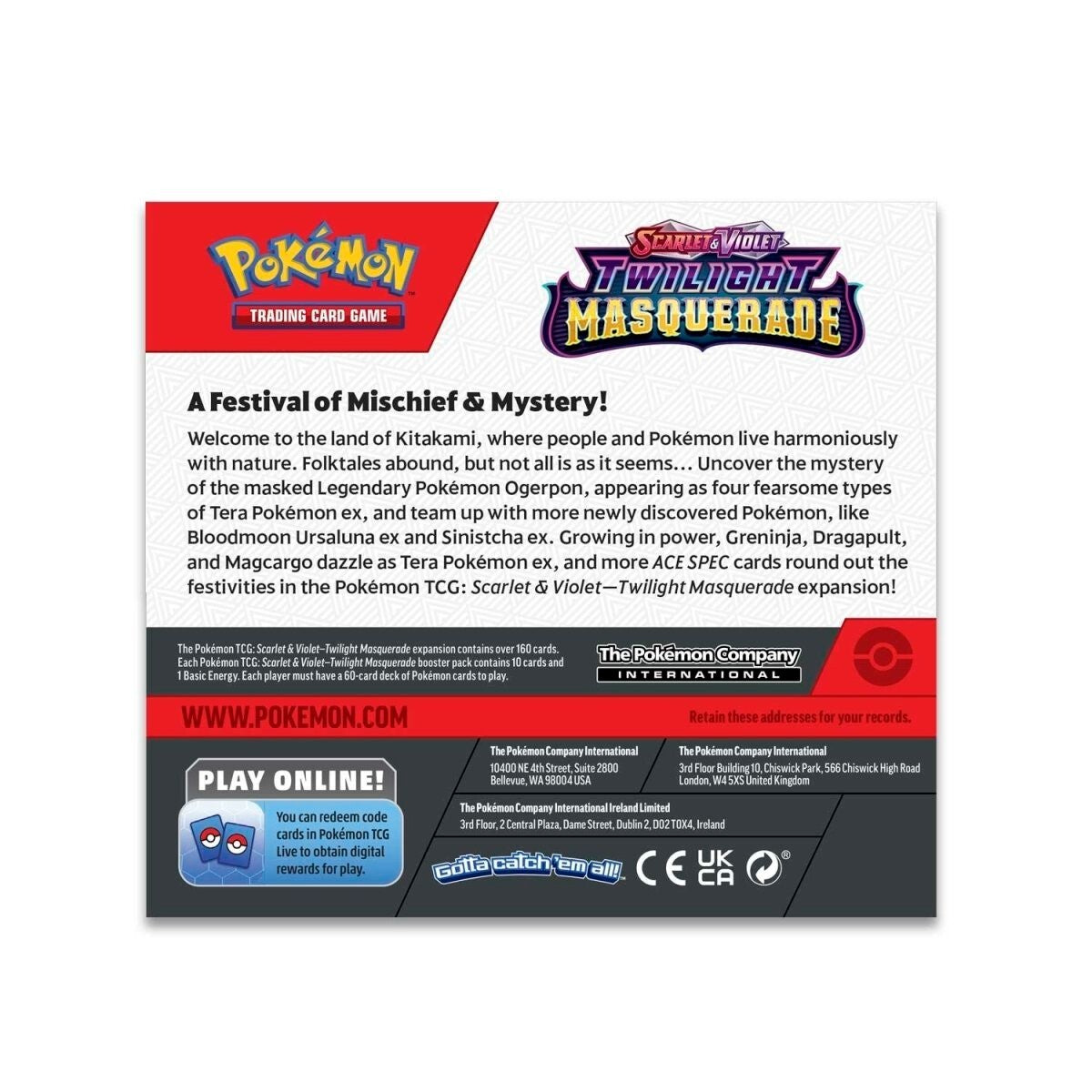 Pokemon TCG: Scarlet & Violet - Twilight Masquerade Booster Box (36 Packs)