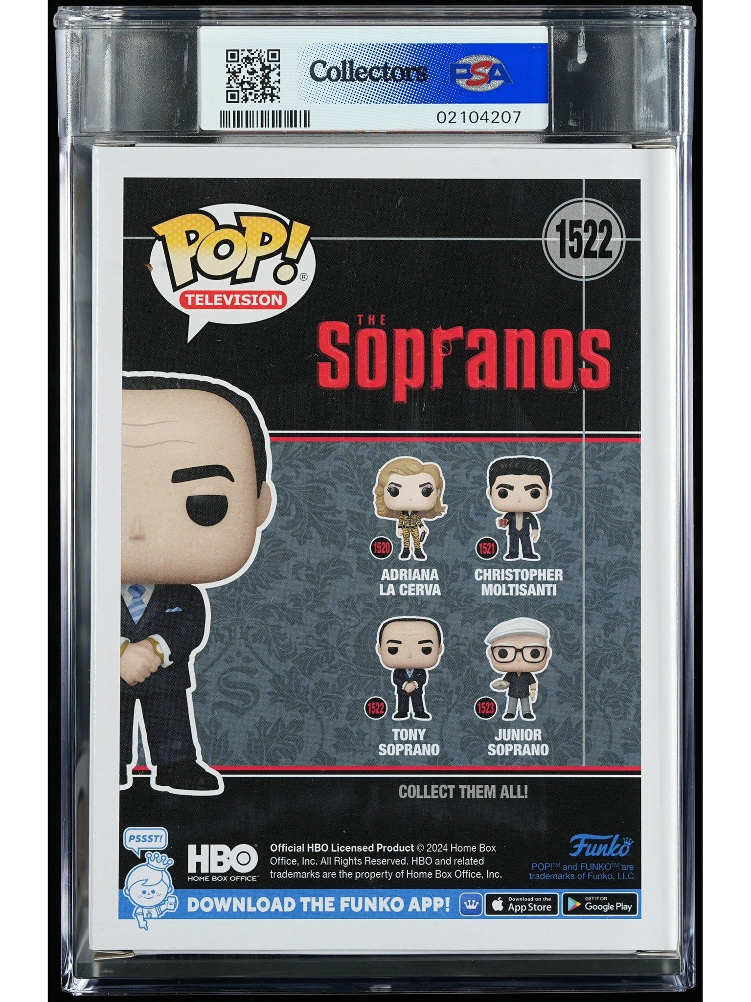 Funko Pop! The Sopranos: Tony Soprano PSA Graded Vinyl Figure #1522