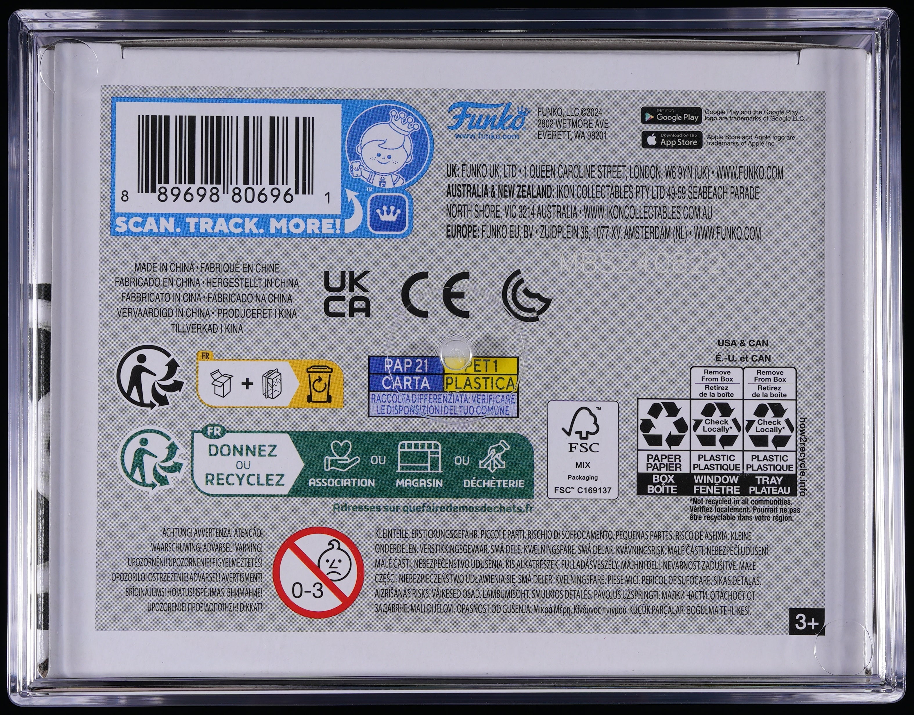 Funko Pop! PSA Graded Scream: Ghost Face PSA Graded 9 MINT Vinyl Figure #1607 Cert #01010031