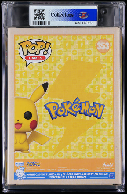 Funko Pop! PSA Graded Pokemon: Pikachu PSA Graded 10 GEM MINT Vinyl Figure #353 Cert #02211356