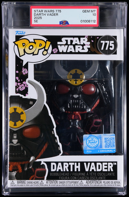 Funko Pop! PSA Graded Star Wars: Darth Vader PSA Graded 10 GEM MINT Vinyl Figure #775 Cert #01008112
