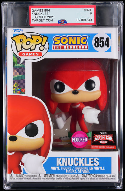 Funko Pop! PSA Graded Sonic the Hedgehog: Knuckles PSA Graded 9 MINT Vinyl Figure #854 Cert #02109730