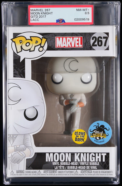 Funko Pop! PSA Graded Marvel: Moon Knight PSA Graded 8.5 NM-MT+ Vinyl Figure #267 Cert #02009519
