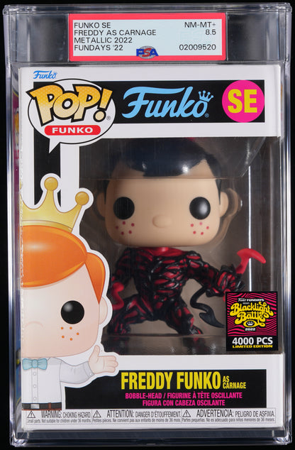 Funko Pop! PSA Graded Carnage: Freddy as Carnage PSA Graded 8.5 NM-MT+ Vinyl Figure #SE Cert #02009520