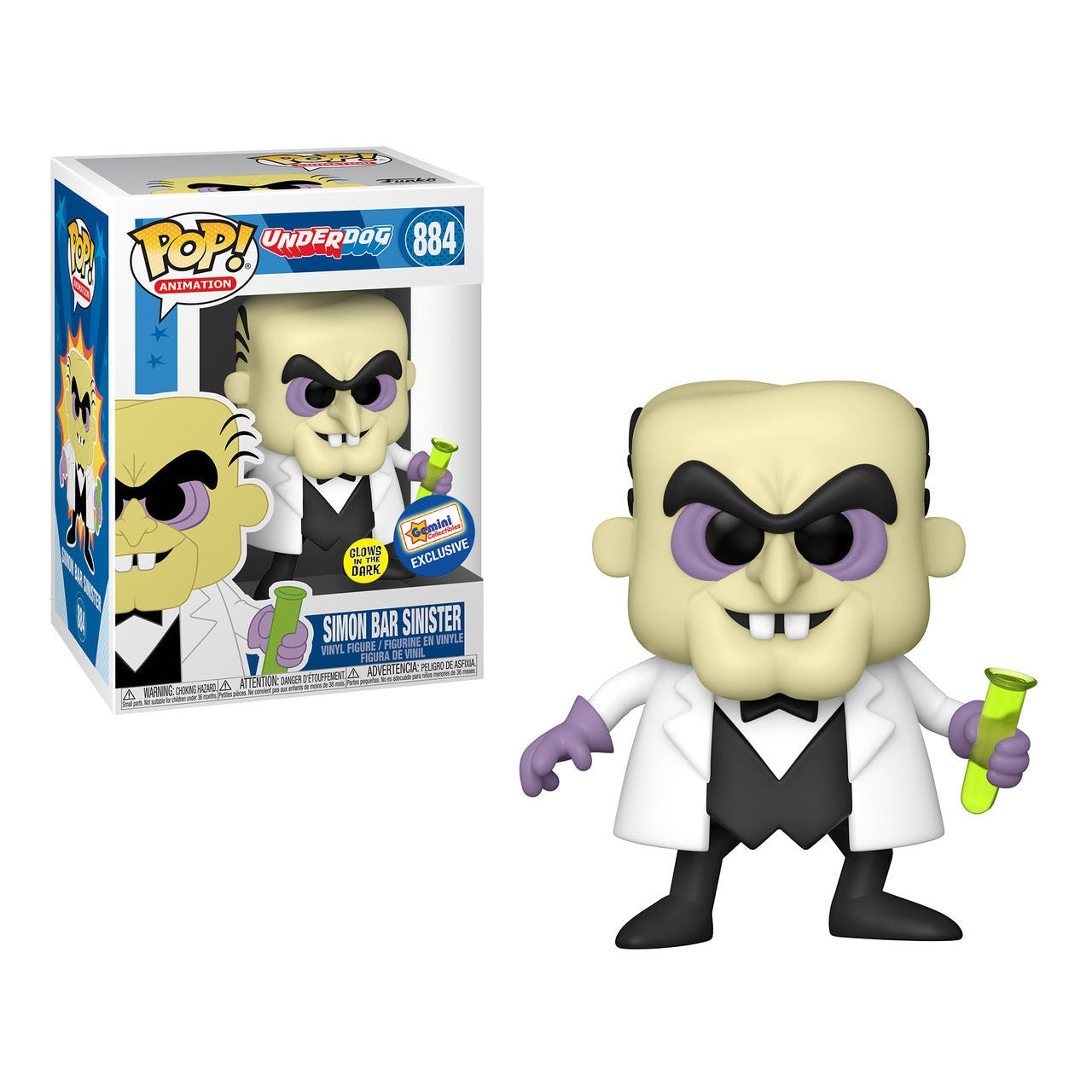 Funko Pop! Underdog: Simon Bar Sinister GITD (Gemini Collectibles) Vinyl Figure #884