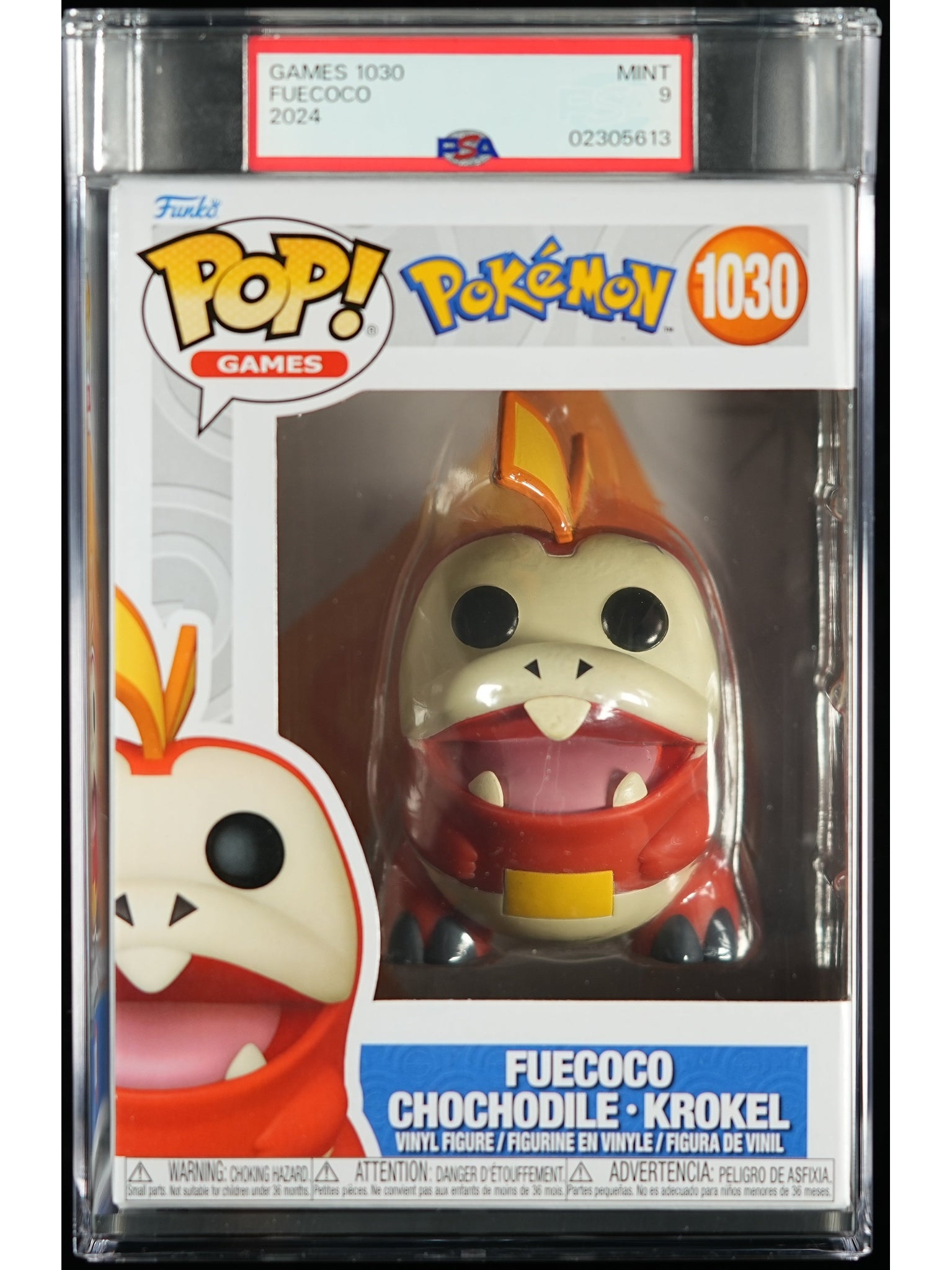 Funko Pop! Pokemon: Fuecoco PSA Graded Vinyl Figure #1030 Cert #02305613