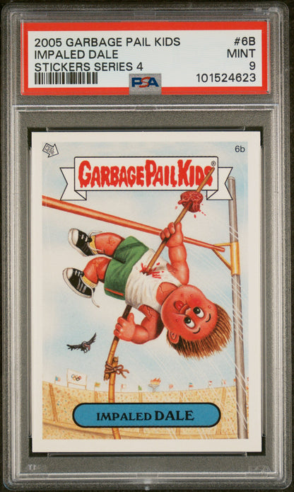 Garbage Pail Kids Stickers Series 4 6B Impaled Dale PSA 9 MINT Cert #101524623