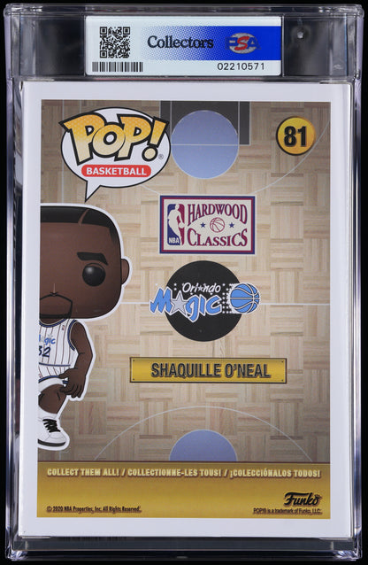 Funko Pop! PSA Graded NBA Orlando Magic: Shaquille O'Neal PSA Graded 8.5 NM-MT+ Vinyl Figure #81 Cert #02210571