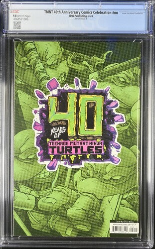 TMNT 40th Anniversary Comics Celebration nn 7/24 IDW Publishing Variant Cover B CGC 9.8 Cert #4568571006