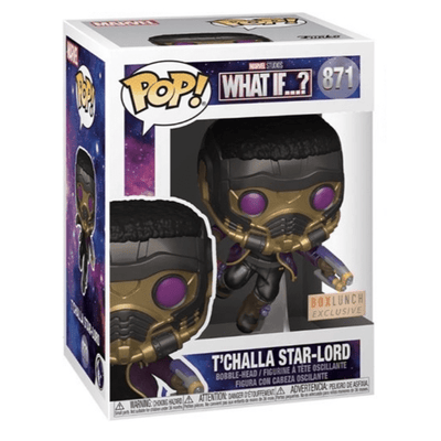 Funko Pop! Marvel What If?: Metallic T'Challa Star-Lord (BoxLunch) Vinyl Figure #871