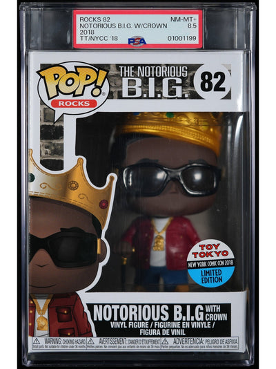 The Notorious BIG: Notorious BIG with Crown Toy Tokyo Exclusive Vinyl Figure #82 PSA Graded