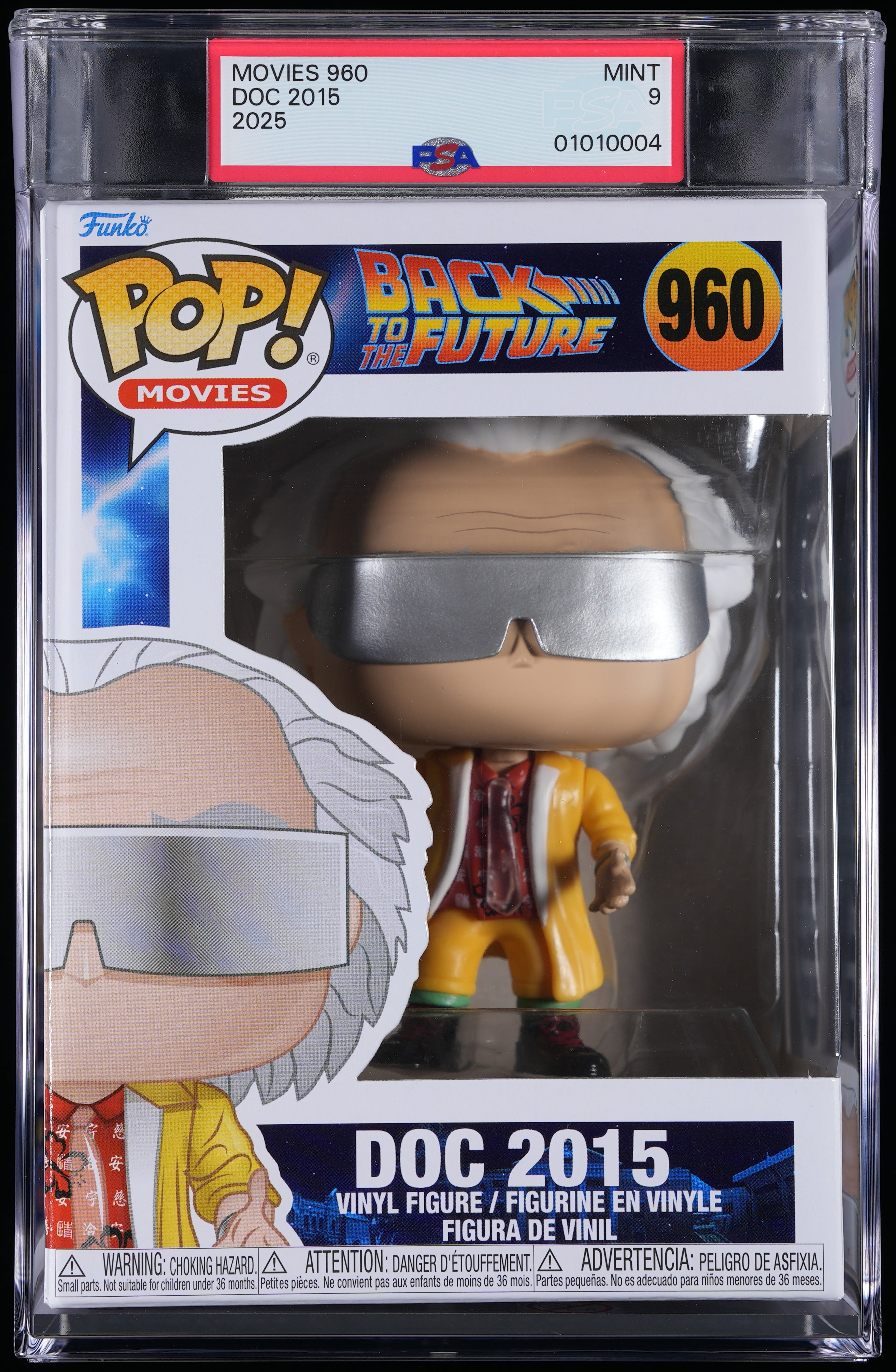 Funko Pop! PSA Graded Back to the Future: Doc 2015 PSA Graded 9 MINT Vinyl Figure #960 Cert #01010004