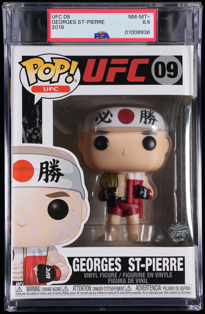 Funko Pop! PSA Graded UFC: Georges St-Pierre PSA Graded 8.5 NM-MT+ Vinyl Figure #09 Cert #01008936
