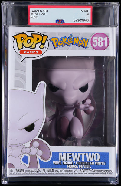 Funko Pop! PSA Graded Pokemon: Mewtwo PSA Graded 9 MINT Vinyl Figure #581 Cert #02209946