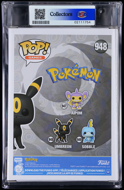 Funko Pop! PSA Graded Pokemon: Umbreon PSA Graded 9 MINT Vinyl Figure #948 Cert #02111754