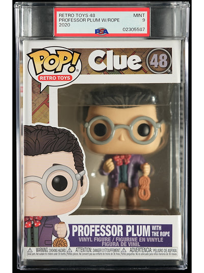 Funko Pop! Clue: Professor Plum w/Rope PSA Graded Vinyl Figure #48 Cert #02305587