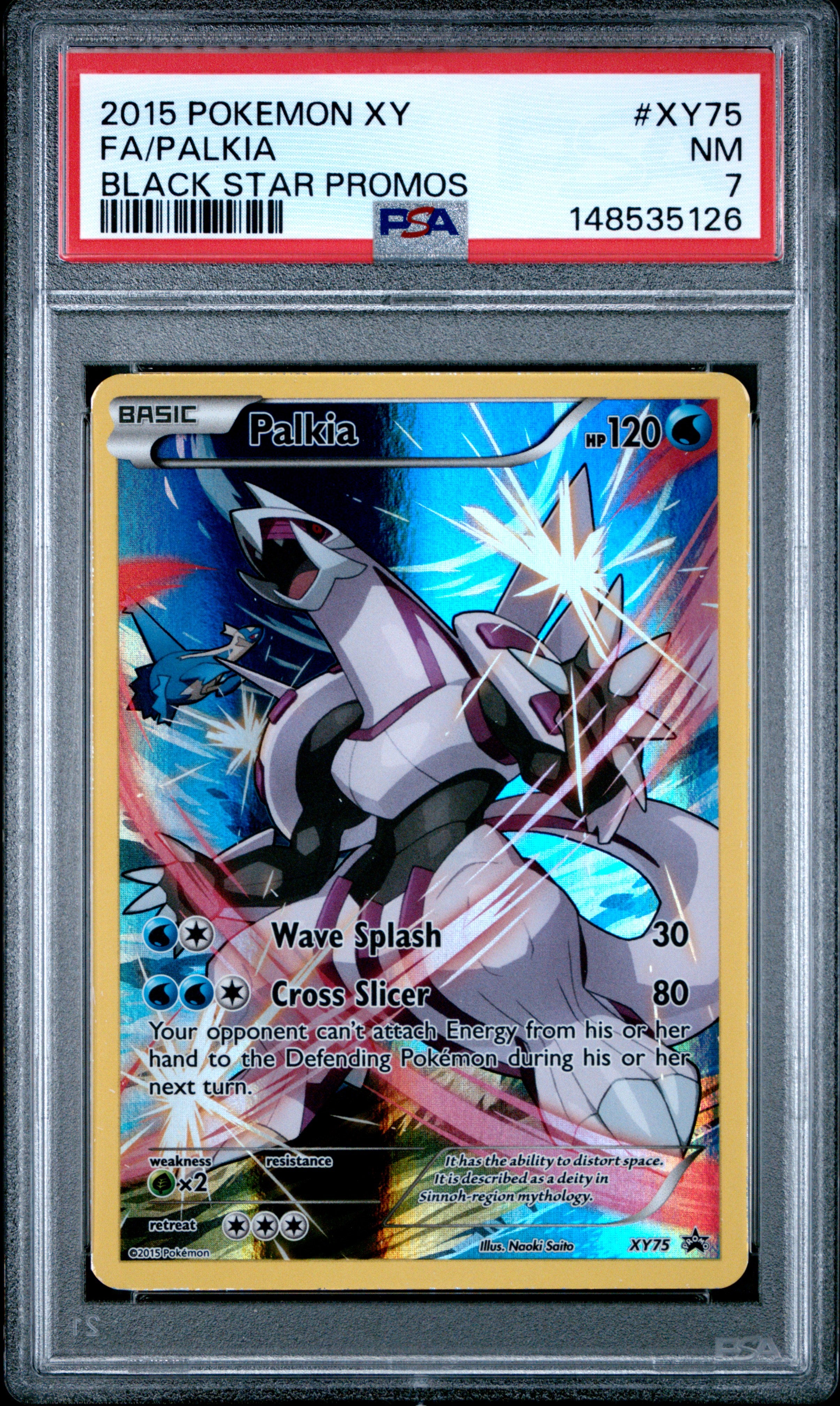 Pokemon Xy Black Star Promos Xy75 Full Art/Palkia PSA 7 NM Cert #148535126