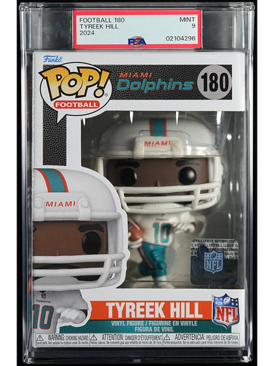 Funko Pop! NFL Miami Dolphins: Tyreek Hill PSA Graded Vinyl Figure #180 Cert #02104296