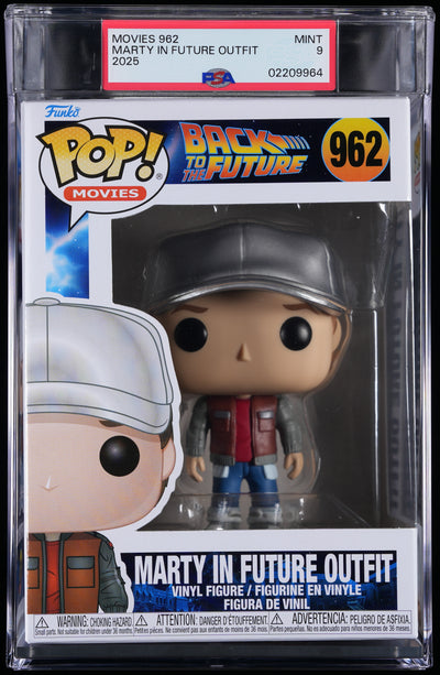 Funko Pop! PSA Graded Back to the Future: Marty in Future Outfit PSA Graded 9 MINT Vinyl Figure #962 Cert #02209964