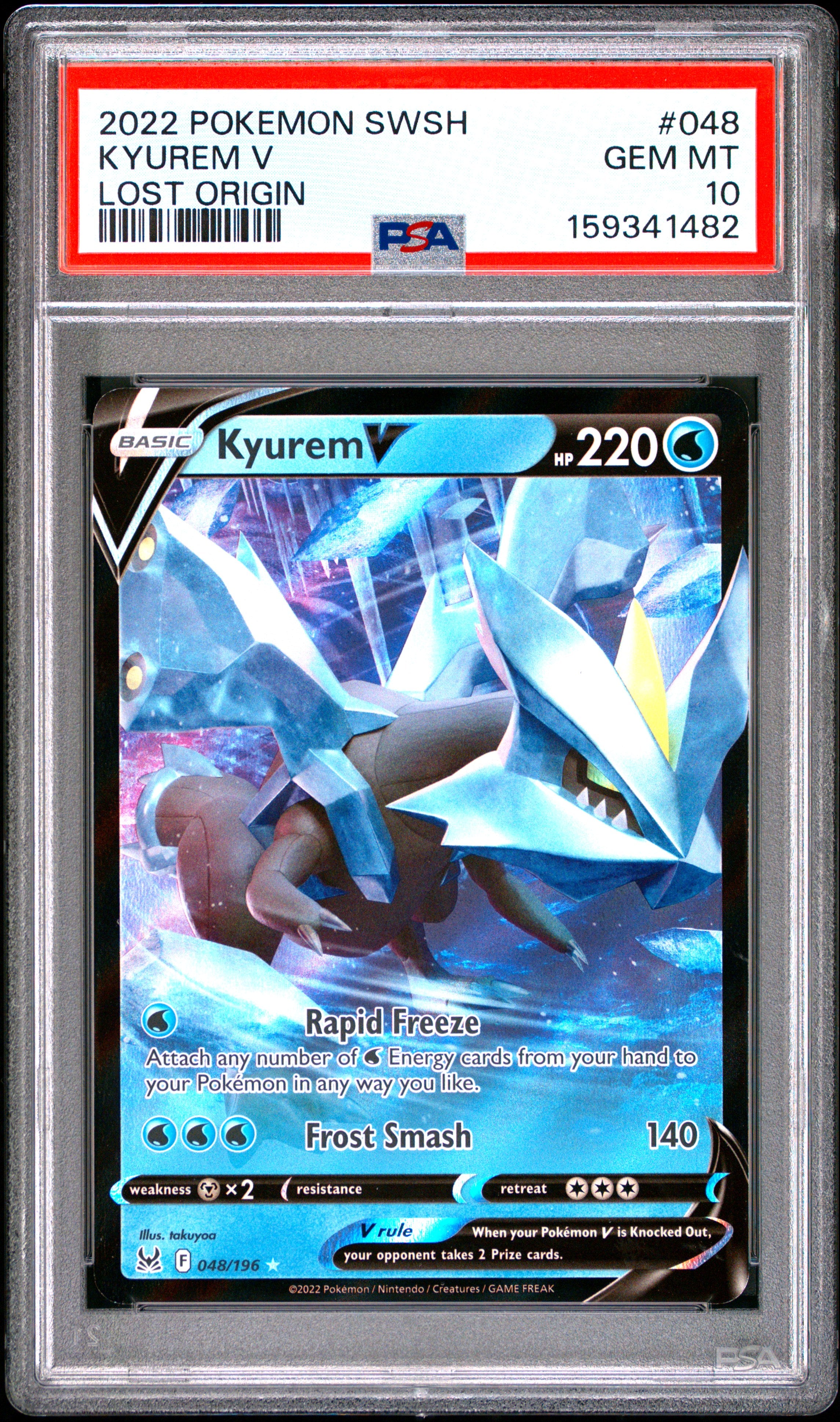 Pokemon Sword & Shield Lost Origin 048 Kyurem V PSA 10 GEM MINT Cert #159341482