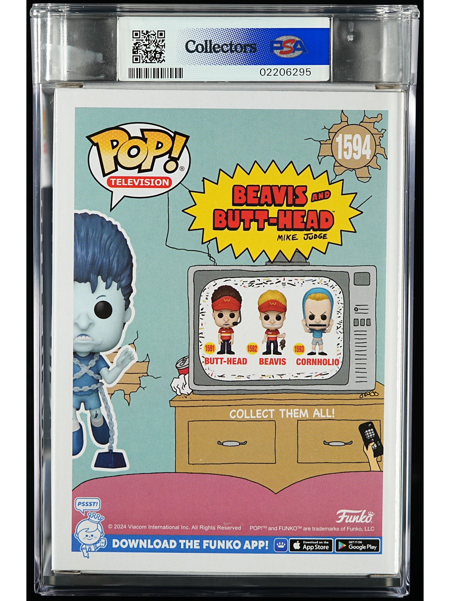 Funko Pop! Beavis & Butt-Head: Butt-Head PSA Graded Vinyl Figure #1594 Cert #02206295
