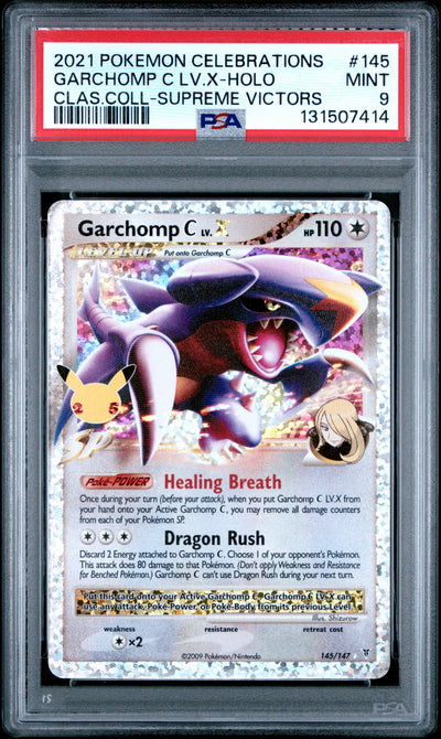 Pokemon Celebrations Classic Collection 145 Garchomp C Lv.X Holo PSA 9 MINT Cert #131507414