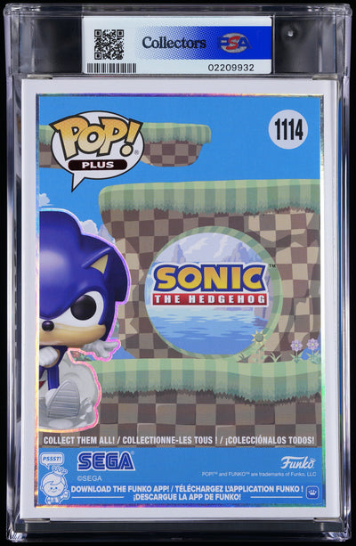 Funko Pop! PSA Graded Sonic the Hedgehog: Sonic PSA Graded 9 MINT Vinyl Figure #1114 Cert #02209932
