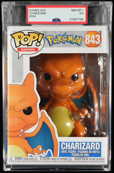 Funko Pop! PSA Graded Pokemon: Charizard PSA Graded 8.5 NM-MT+ Vinyl Figure #843 Cert #01007186