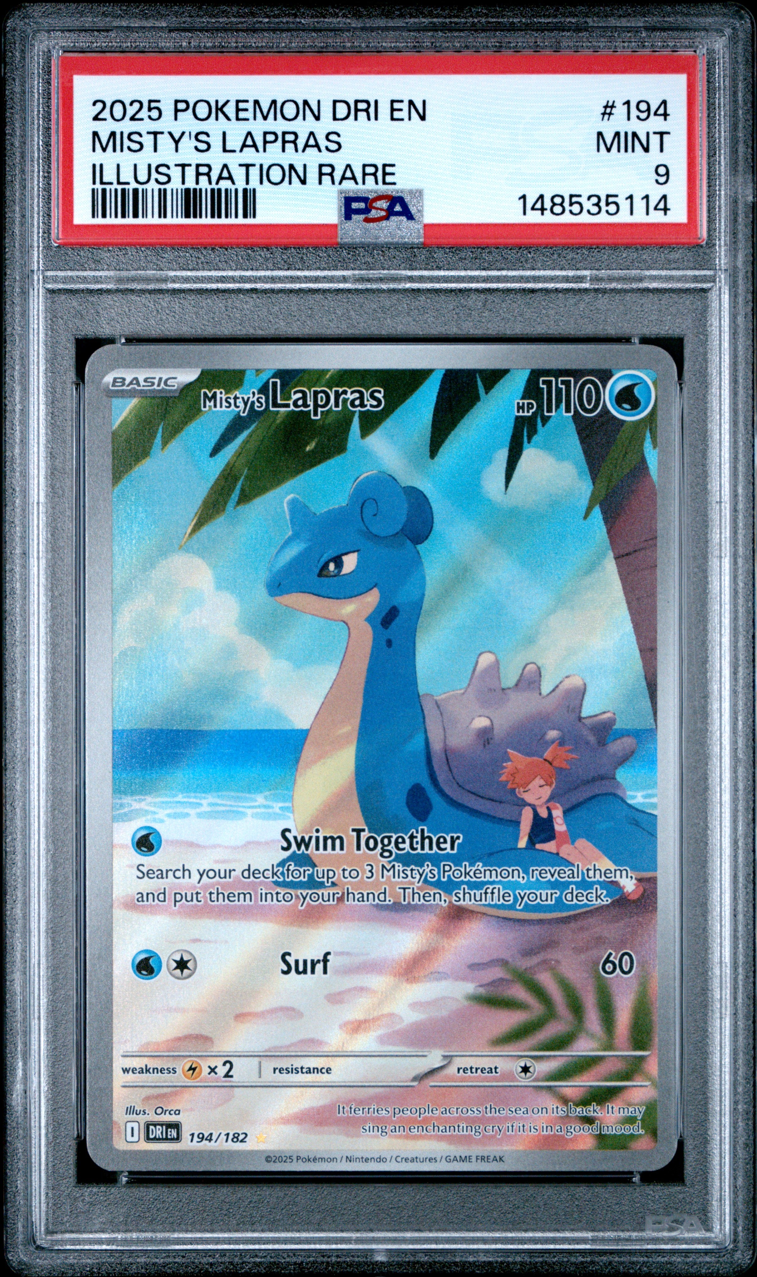 Pokemon Dri En Destined Rivals 194 Misty's Lapras Illustration
