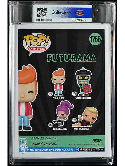 Funko Pop! Futurama: Philip J. Fry PSA Graded Vinyl Figure #1755 Cert #02203238