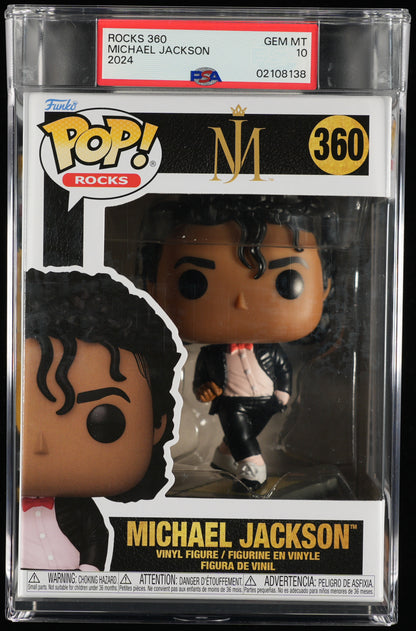 Funko Pop! PSA Graded Michael Jackson: Michael Jackson PSA Graded 10 GEM MINT Vinyl Figure #360 Cert #02108138