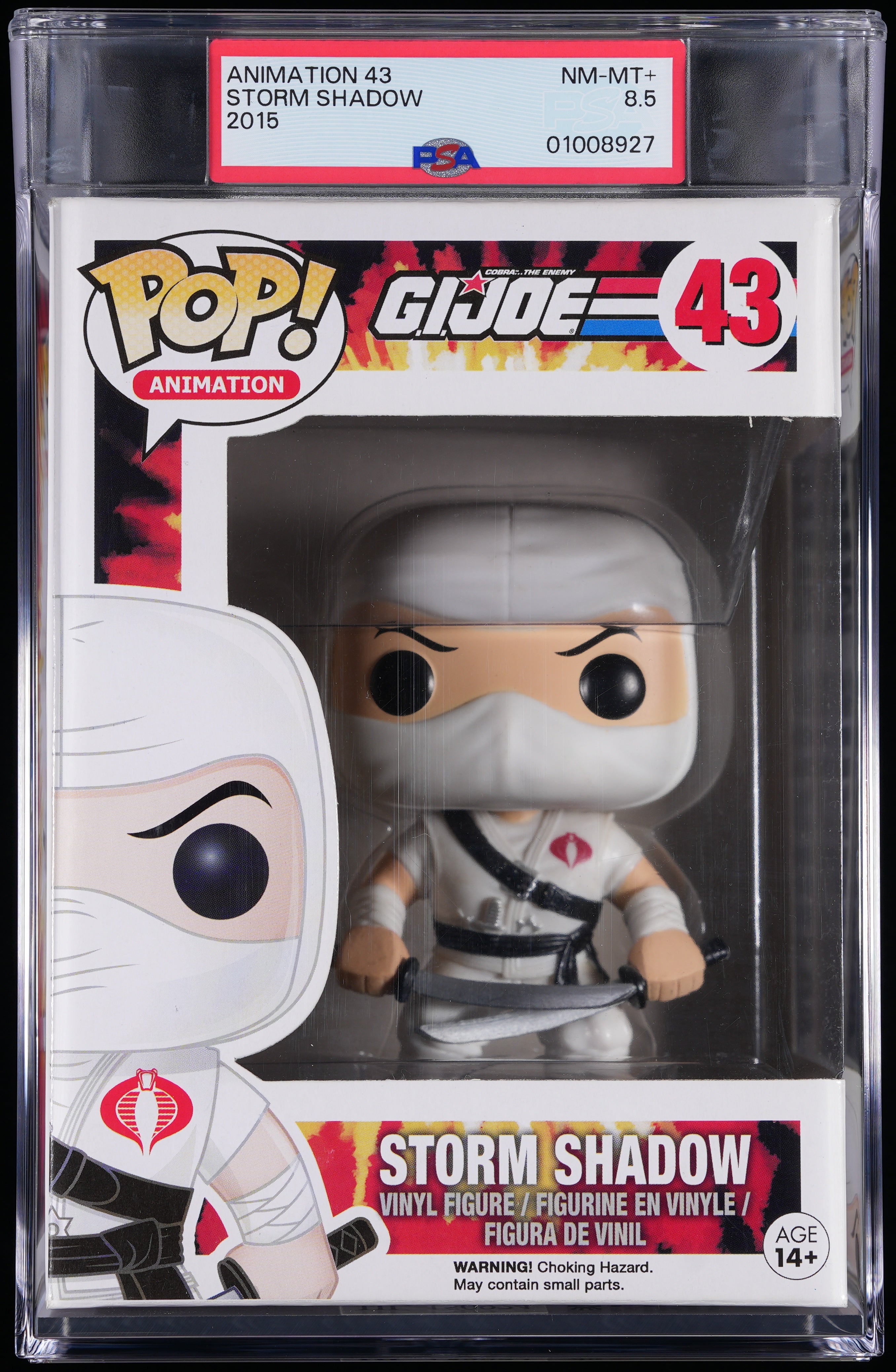 Funko Pop! PSA Graded GI Joe: Storm Shadow PSA Graded 8.5 NM-MT+ Vinyl Figure #43 Cert #01008927