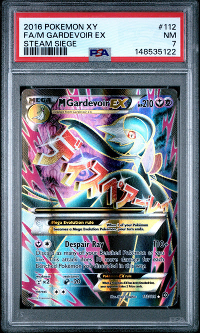 Pokemon Xy Steam Siege 112 Full Art/M Gardevoir Ex PSA 7 NM Cert #148535122