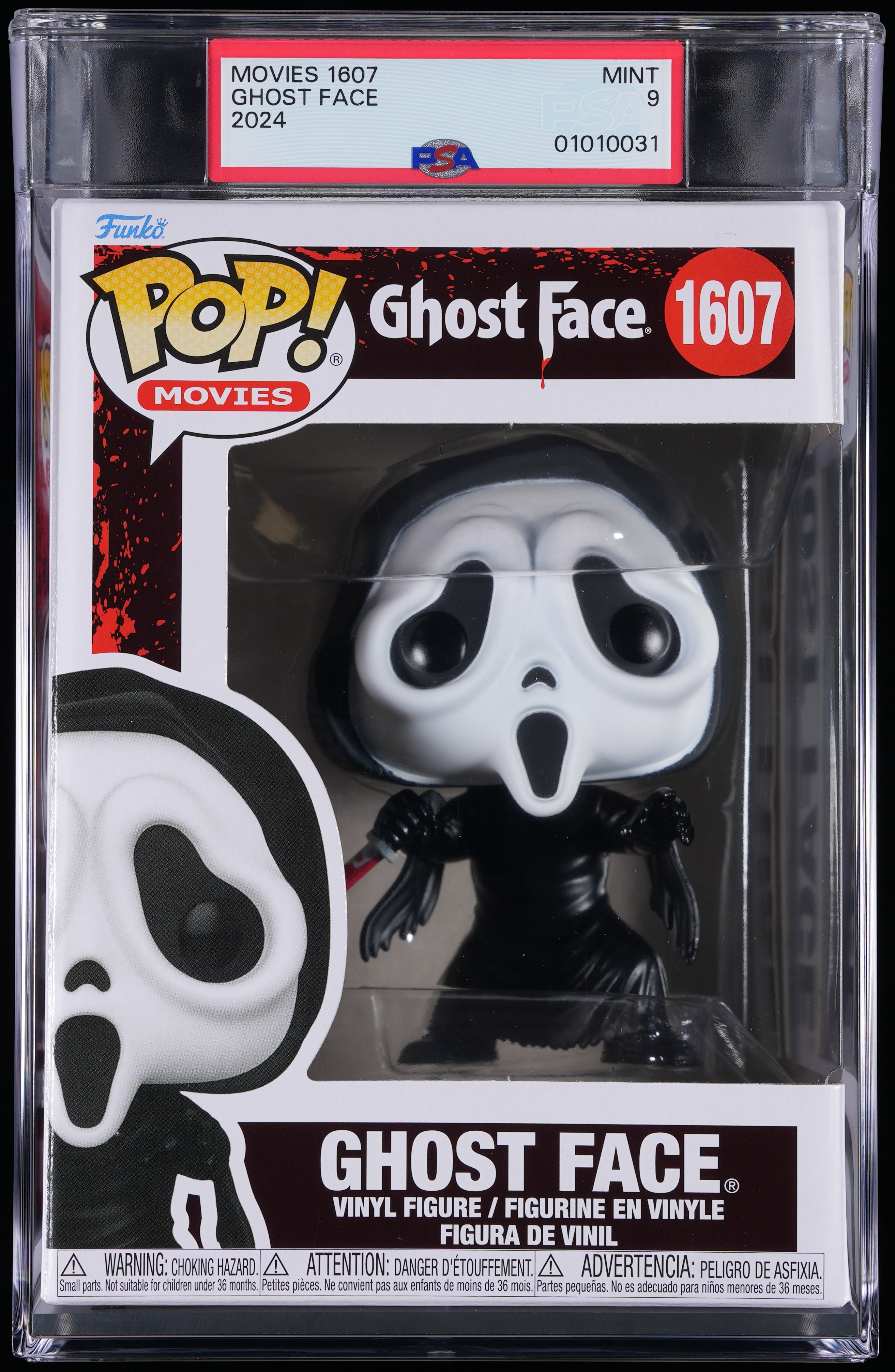 Funko Pop! PSA Graded Scream: Ghost Face PSA Graded 9 MINT Vinyl Figure #1607 Cert #01010031