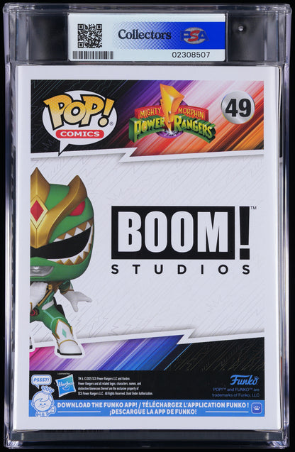 Funko Pop! PSA Graded Mighty Morphin Power Rangers: Green Ranger (EE) PSA Graded 10 GEM MINT Vinyl Figure #49 Cert #02308507
