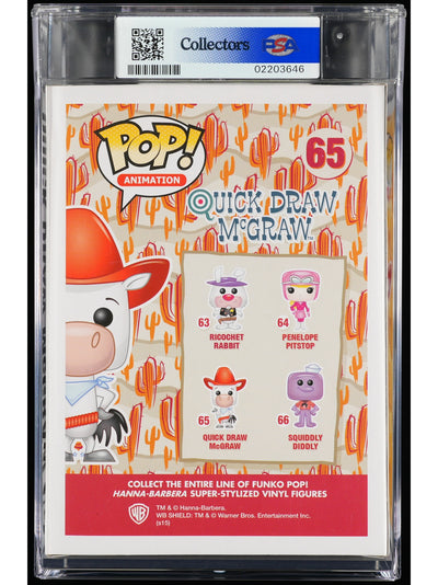 Funko Pop! Quick Draw McGraw: Quick Draw McGraw PSA Graded Vinyl Figure #65 Cert #02203646