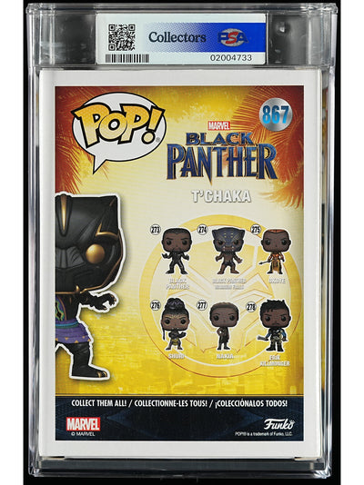 Funko Pop! Marvel: T'Chaka PSA Graded Vinyl Figure #867 Cert #02004733